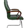 Кресло офисное / Боттичелли CF / дерево / зеленая глянцевая кожа