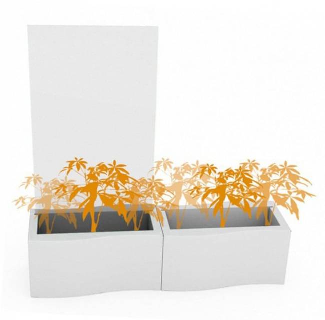 Кашпо пластиковое светящееся Prive Lighting белый 860х480х1600 мм