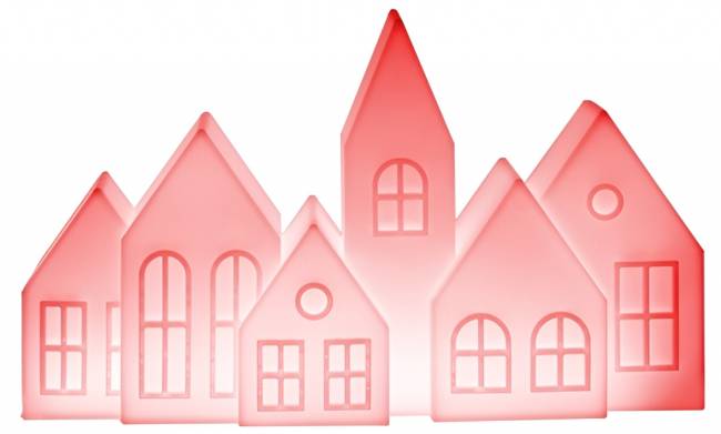 Светильник пластиковый настольный Kuusi Cold Lighting LED красный 735х210х430 мм