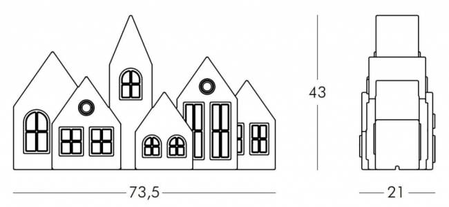Светильник пластиковый настольный Kuusi Cold Lighting LED красный 735х210х430 мм