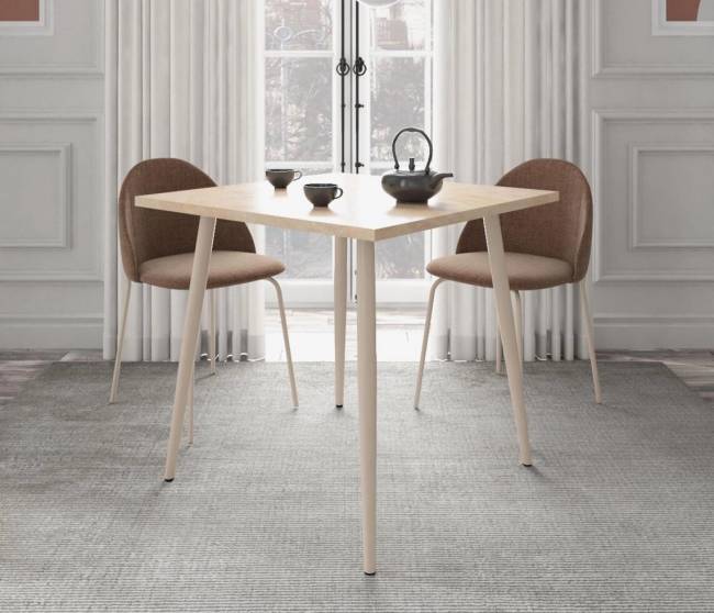 Стол "Бруно" СТ31 из металла и ДСП 80х80х75