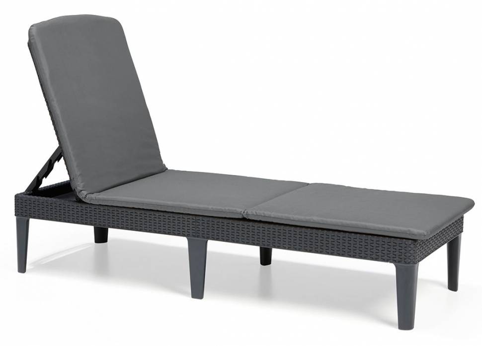 Jaipur Sun lounger with cushion graphite
