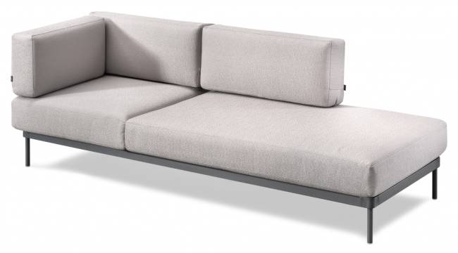 Кушетка металлическая с правым подлокотником Solaya 8 2220х500х800 мм