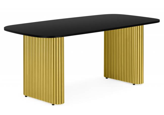 Бавария B 180 х 90 черная пленка шагрень / золото