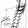 Чердачная лестница Nozycowe Verticale 120х70