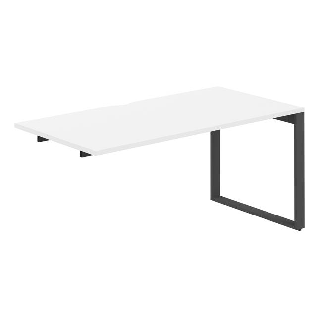 AG.189.WH.V.72.AN / Секция рабочей станции 1600х800х750 / профиль О-образный: 70х20 антрацит; столешница с вырезом; столешница: белый