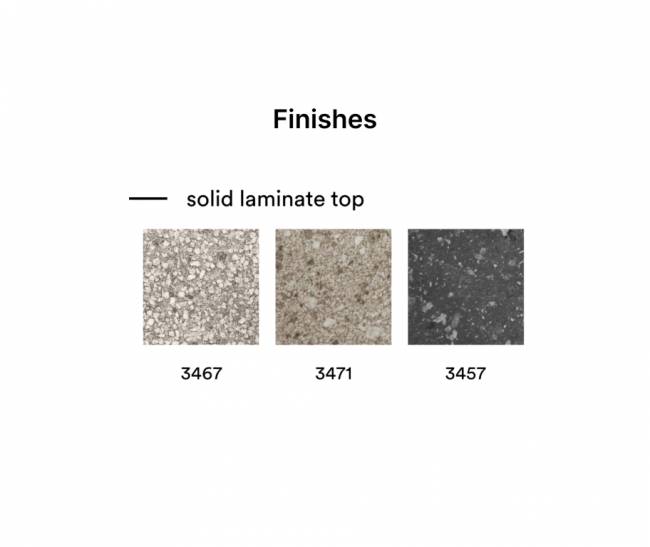 Столешница круглая Solid Laminate черный каменный Ø590х10 мм Столешница круглая Solid Laminate черный каменный Ø590х10 мм