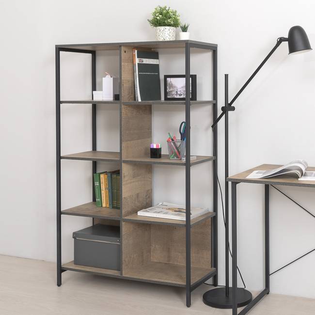 Навесная полка с ТВ-тумбой и стеллаж 13.151.02 Трувор цвет дуб гранж песочный/интра