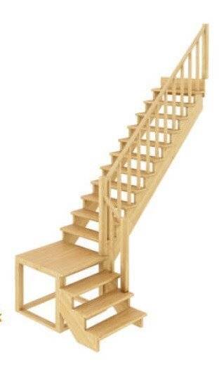 Деревянная лестница К-002м/1 под покраску