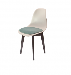 Стул Сашш чёрный /белый, бирюза