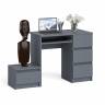 Стол компьютерный Мори МС-6 правое исполнение с тумбочкой 400-1 цвет графит