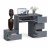 Стол компьютерный Мори МС-6 правое исполнение с тумбочкой 400-1 цвет графит