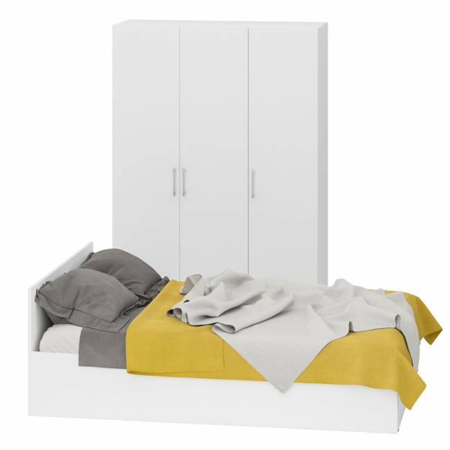 Спальный гарнитур белый № 1 Стандарт с кроватью 1400 цвет белый