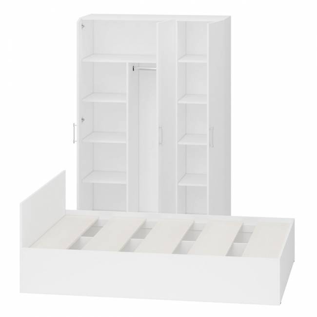 Спальный гарнитур белый № 1 Стандарт с кроватью 1400 цвет белый