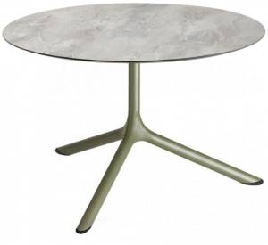 Столик ламинированный кофейный Tripe Maxi оливковый, каменный Ø800х510 мм