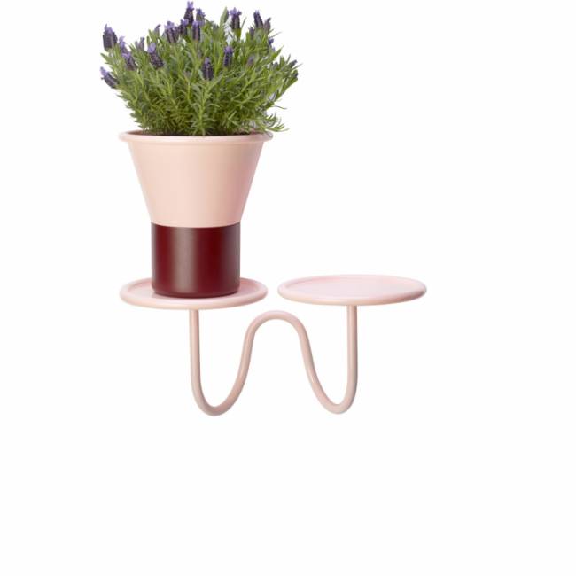 Подставка для цветов настенная Mimosa бледно-розовый 420х215х230 мм