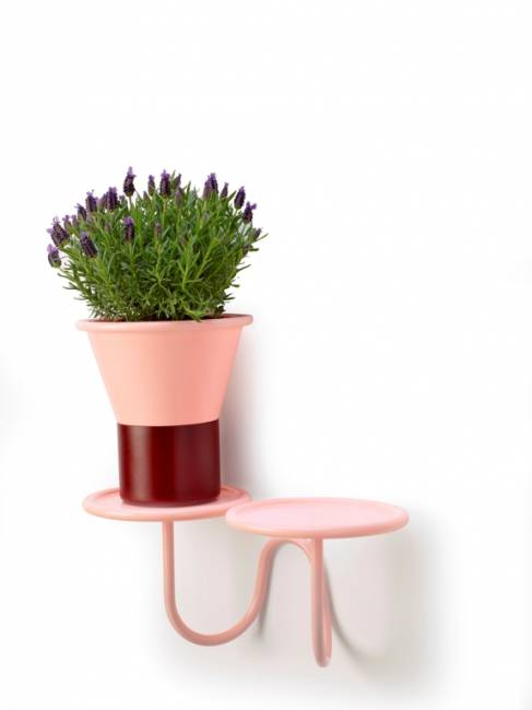 Подставка для цветов настенная Mimosa бледно-розовый 420х215х230 мм