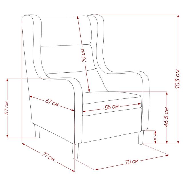 Кресло Leset Хилтон Milos 20, компаньон Milos 09 Венге