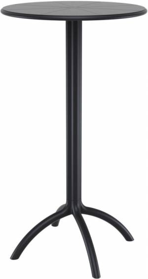 Стол пластиковый барный Octopus Bar черный Ø600х1080 мм