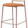 Стул барный с обивкой Jazz терракотовый, беленый ясень, оранжевый 475х525х1010 мм Стул барный с обивкой Jazz терракотовый, беленый ясень, оранжевый 475х525х1010 мм