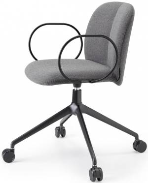 Кресло офисное с обивкой Mentha Pop черный, антрацит 540х550х820 мм